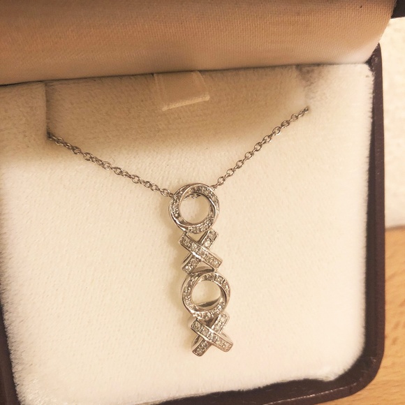 Cherish Collection Diamond XOXO Necklace - Picture 4 of 6